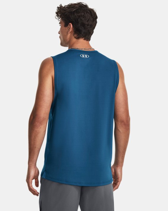 เสื้อแขนกุด UA RUSH™ Energy สำหรับผู้ชาย in Blue image number 1